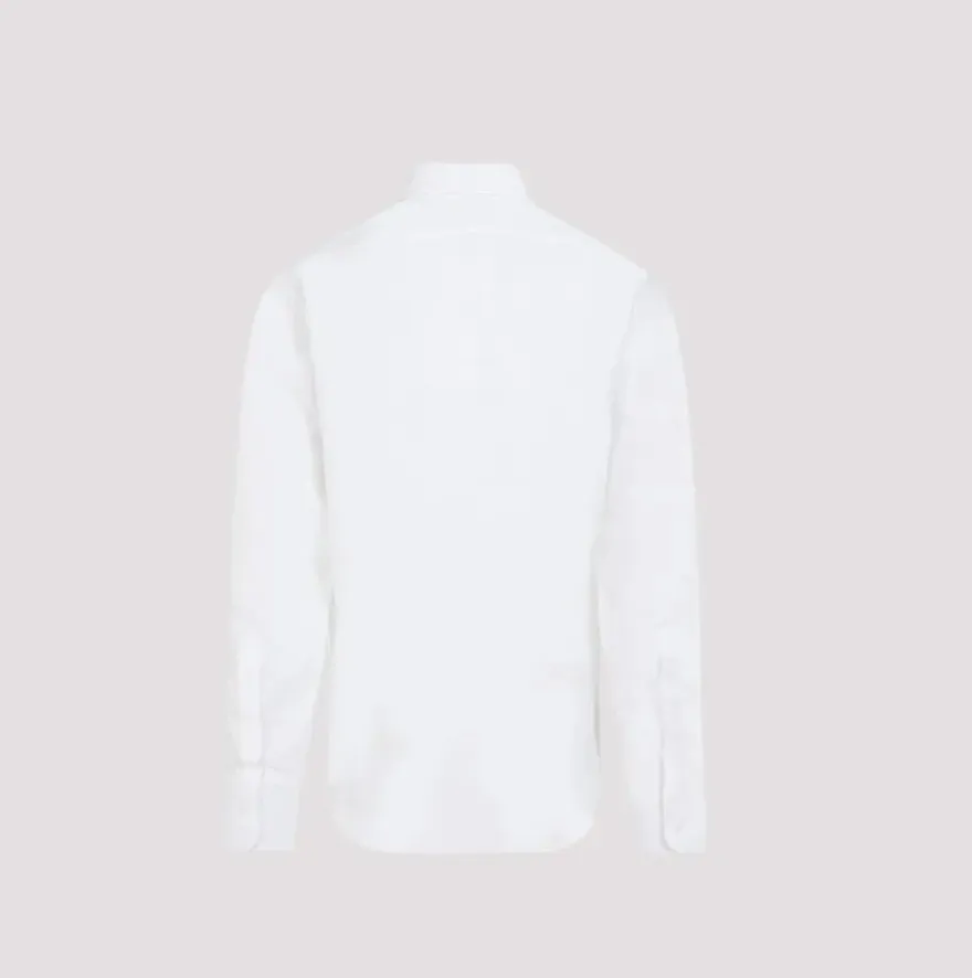 Berluti  |Silk Long Sleeves Cotton Logo Front Button Luxury Shirts