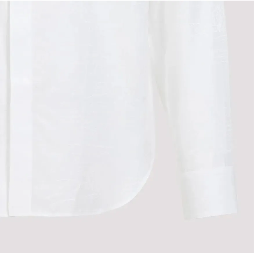 Berluti  |Silk Long Sleeves Cotton Logo Front Button Luxury Shirts