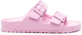 Birkenstock Arizona logo-buckle slides Pink