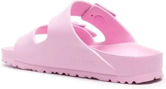 Birkenstock Arizona logo-buckle slides Pink