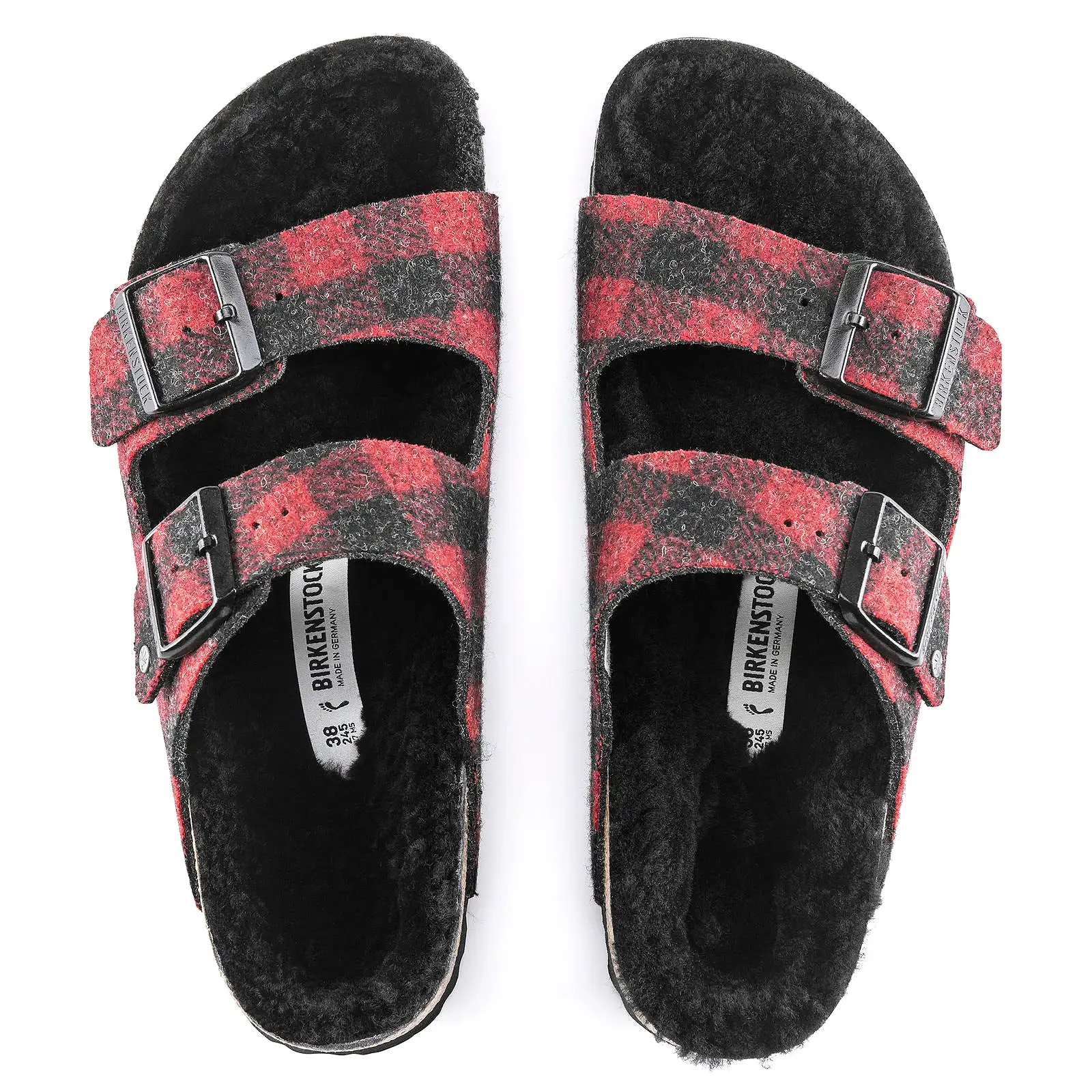 Birkenstock Arizona Plaid Shearling