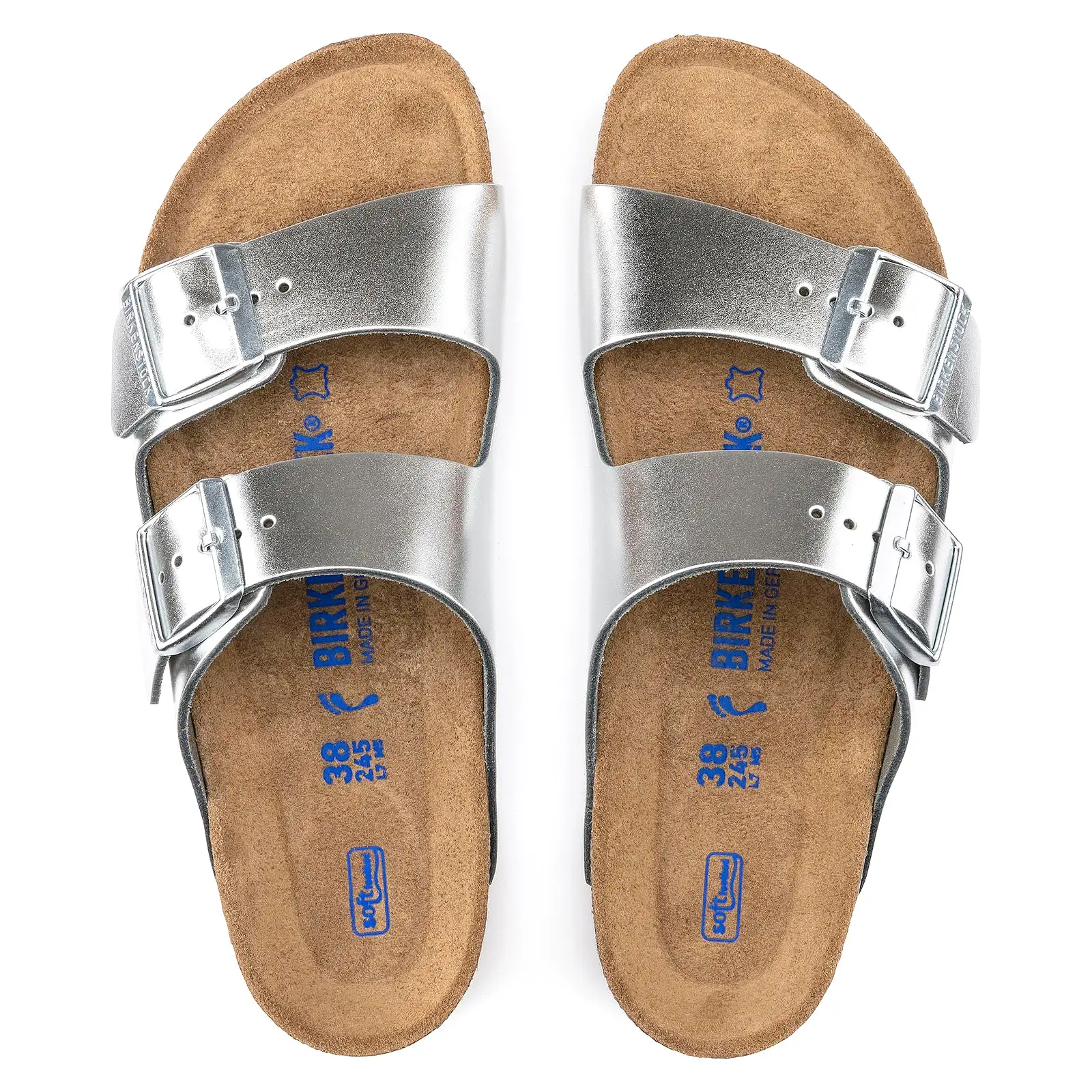 Birkenstock Arizona Soft Footbed - Metallic Leather