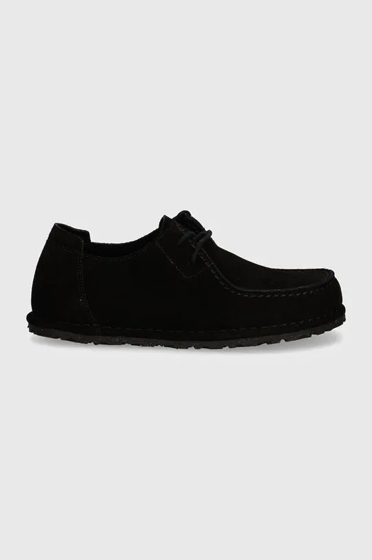 Birkenstock nubuck half-shoes Utti Lace black color 1028740