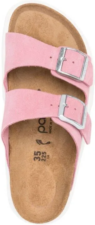 Birkenstock x Papillio Arizona Chunky suede sandals Pink