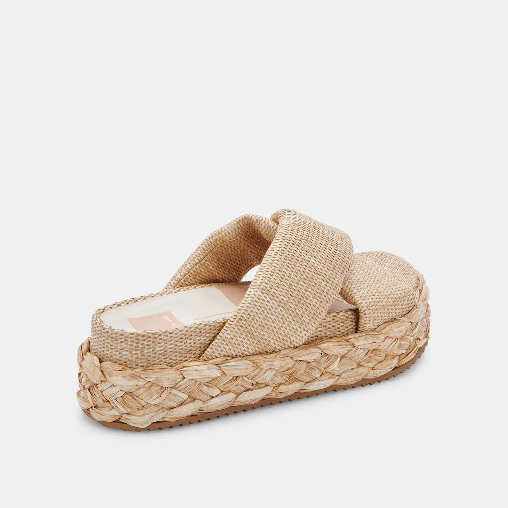 BLUME SANDALS LT NATURAL RAFFIA– Dolce Vita 6841055412290