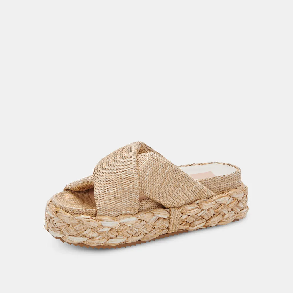 BLUME SANDALS LT NATURAL RAFFIA– Dolce Vita 6841055412290