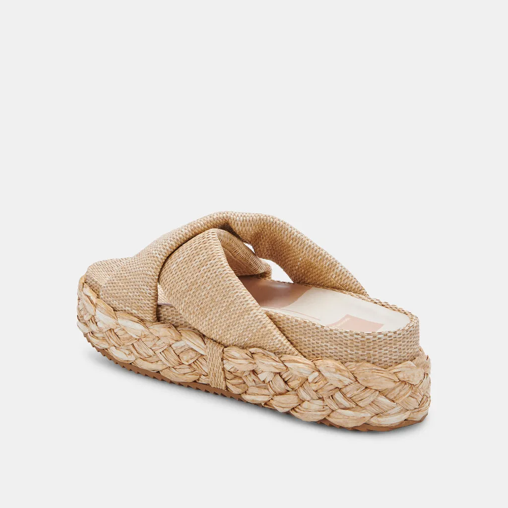 BLUME SANDALS LT NATURAL RAFFIA– Dolce Vita 6841055412290