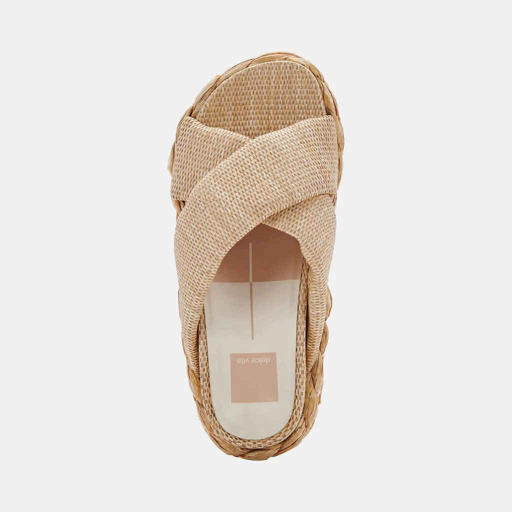 BLUME SANDALS LT NATURAL RAFFIA– Dolce Vita 6841055412290