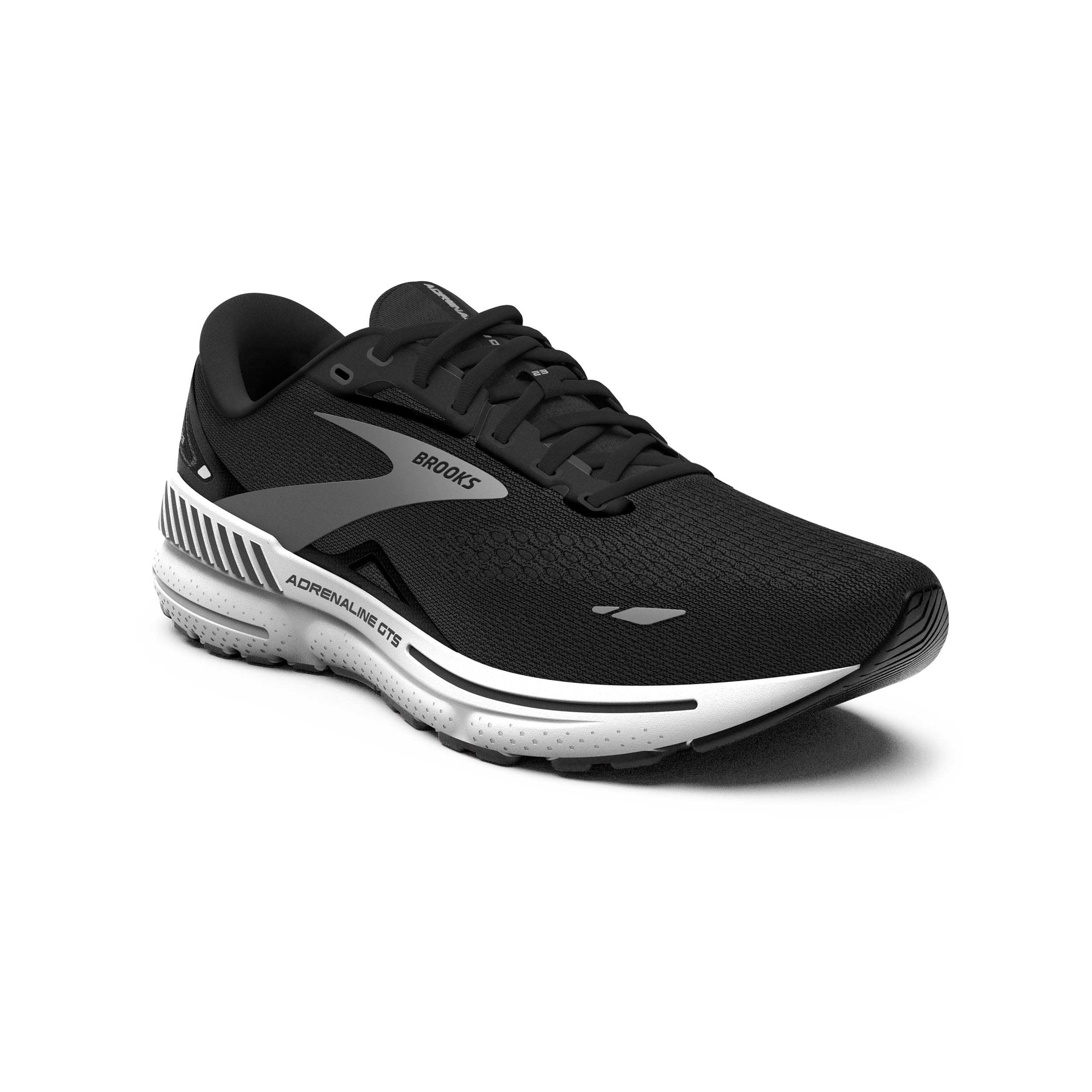 Brooks Adrenaline GTS 23 (2E Width) - Black/White/Sliver (Mens)