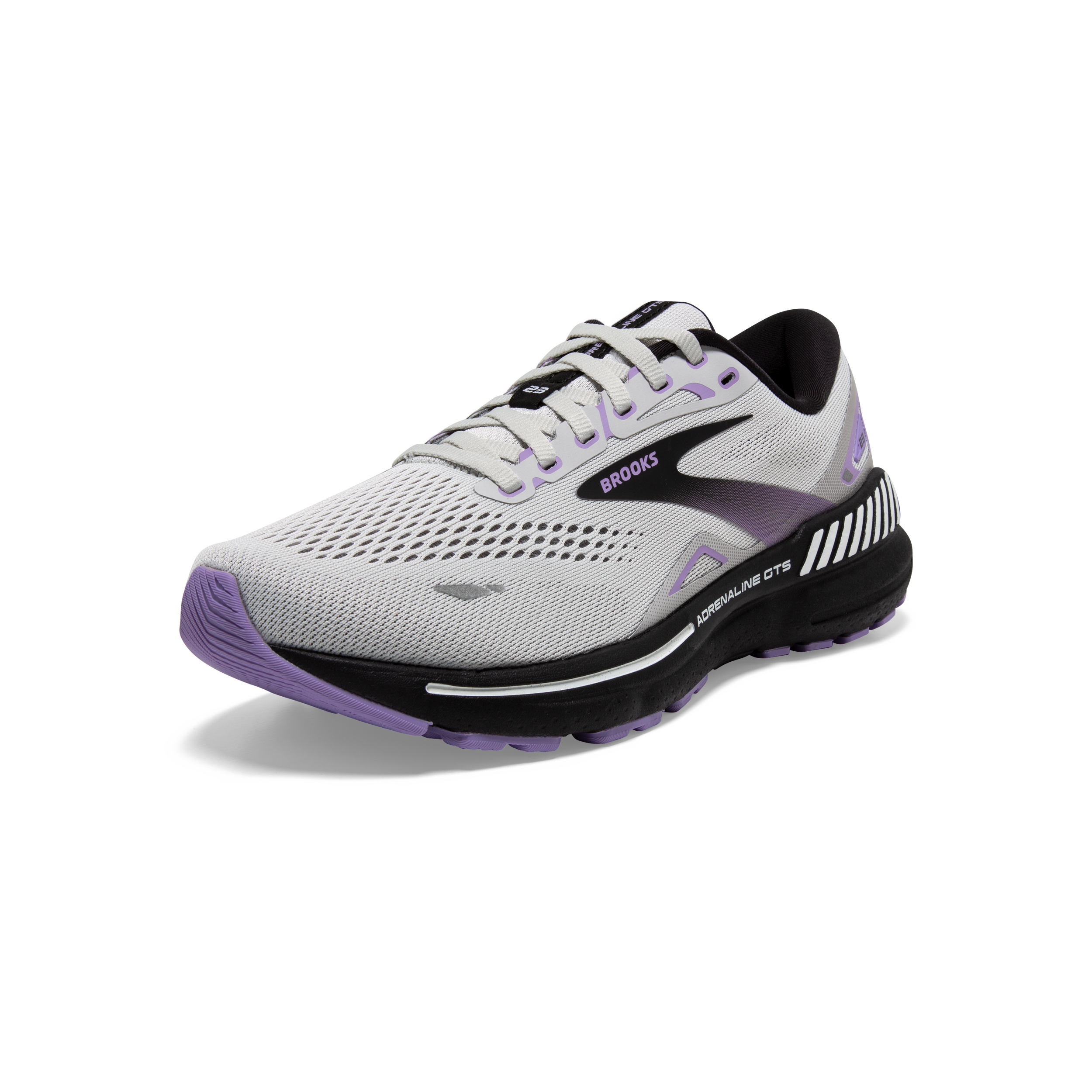 Brooks Adrenaline GTS 23 (2E Width) - Grey/Black/Purple (Womens)