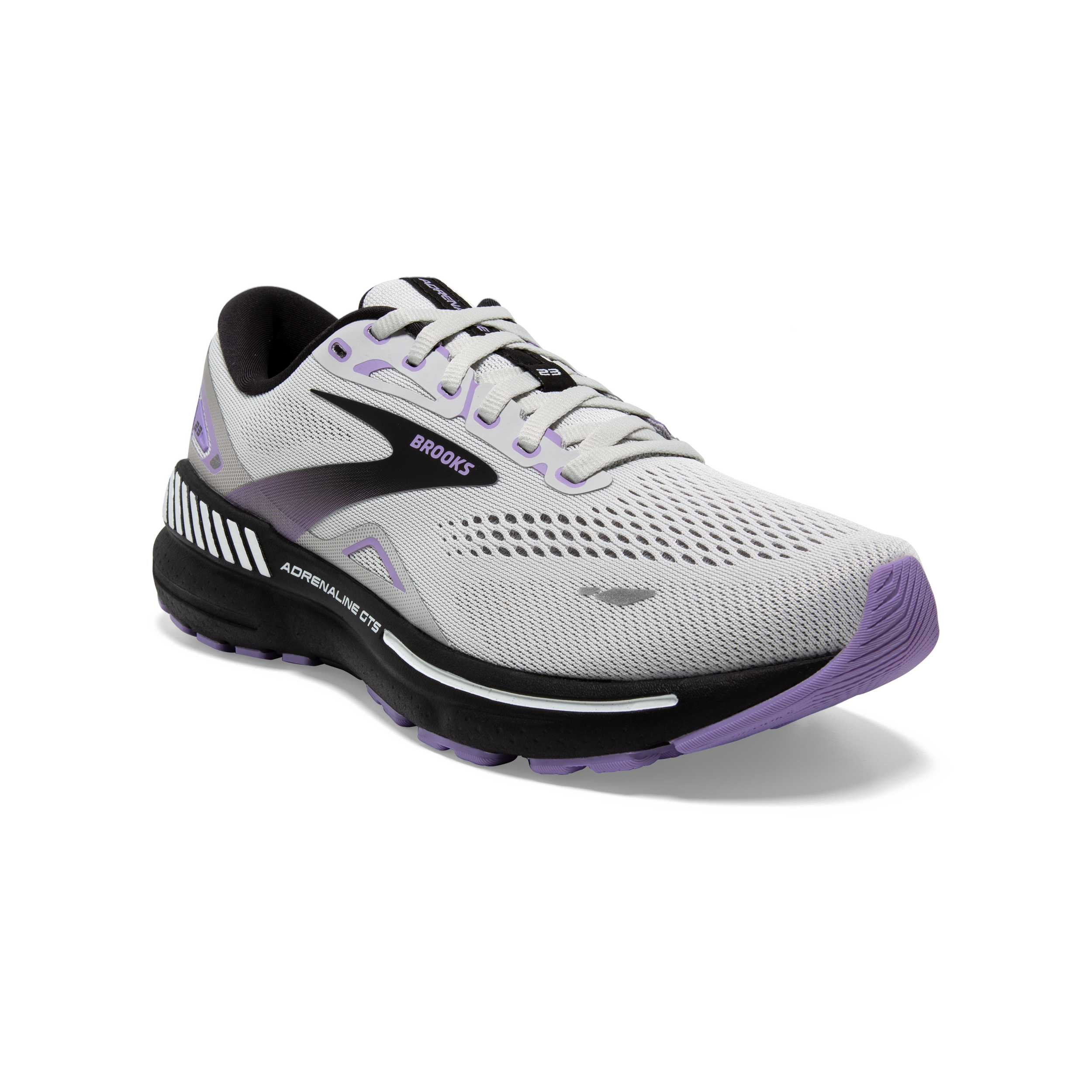 Brooks Adrenaline GTS 23 (D-Width) - Grey/Black/Purple (Womens)