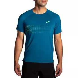 Brooks Atmosphere Short Sleeve 2 Azul Verde