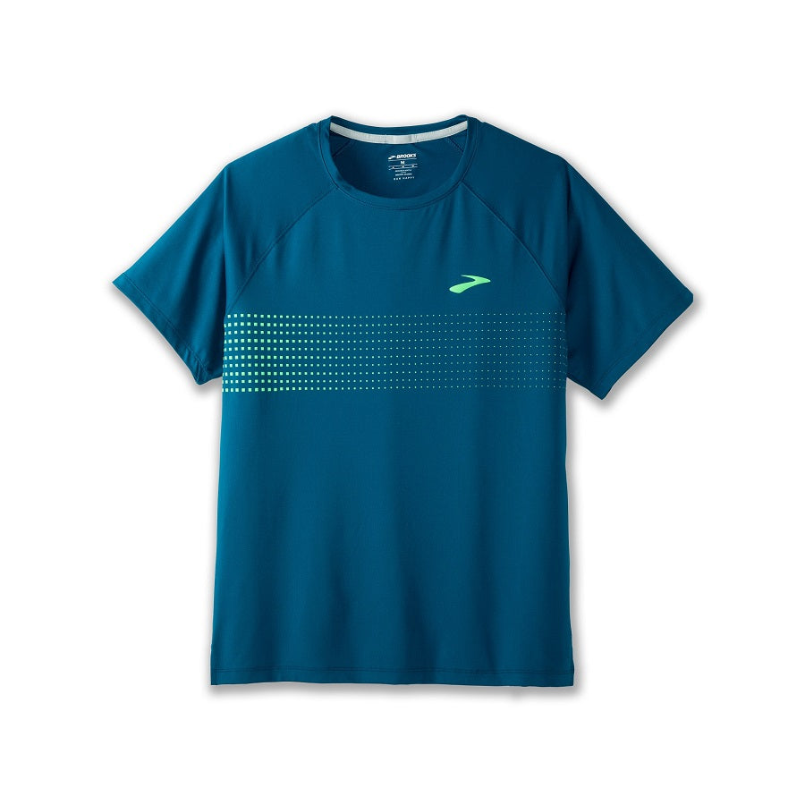 Brooks Atmosphere Short Sleeve 2 Azul Verde