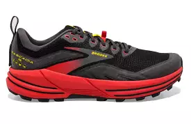 Brooks Cascadia 16 (D Width) - Black/Fiery Red/Yellow (Mens)