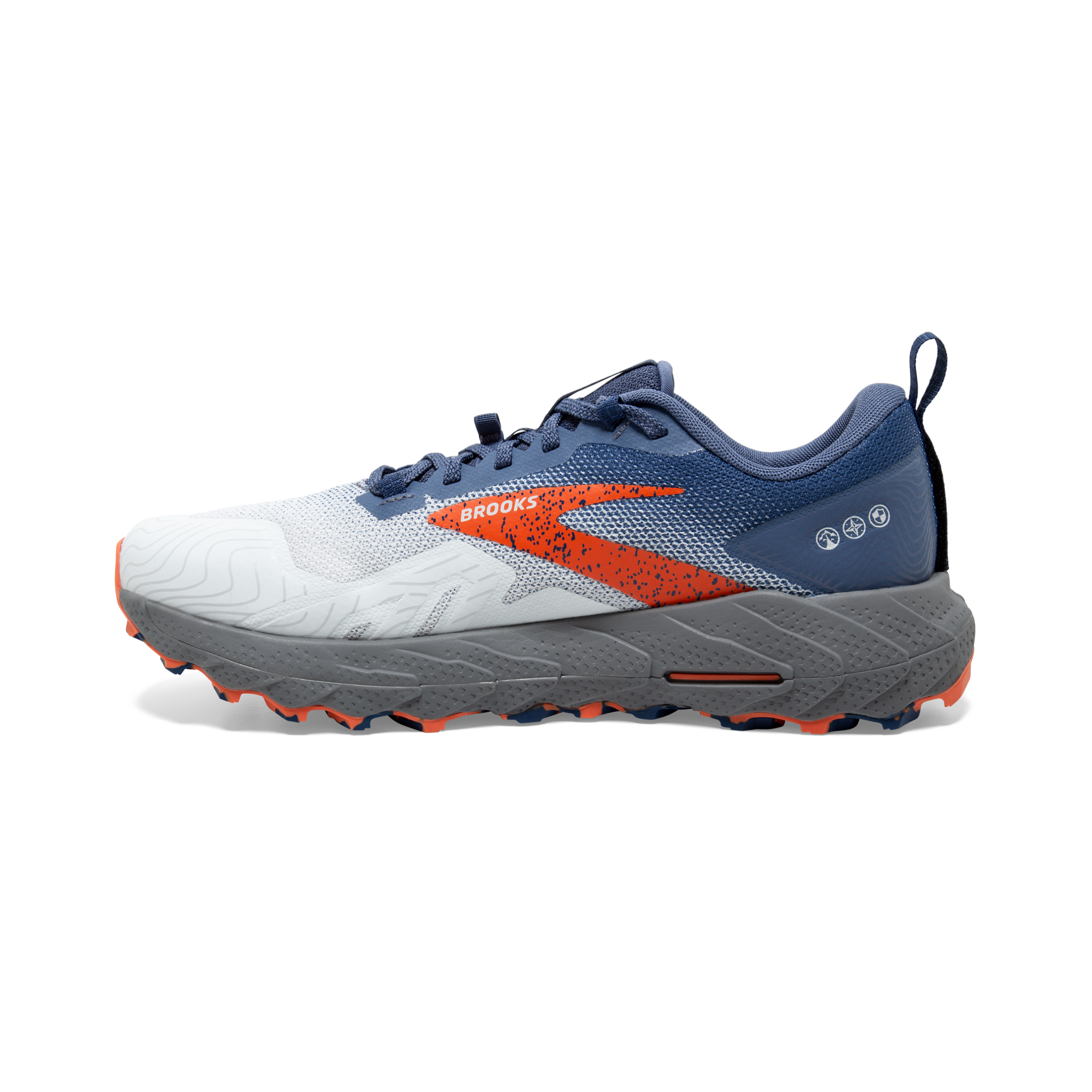 Brooks Cascadia 17 (2E Width) - Blue/Navy/Firecracker (Mens)