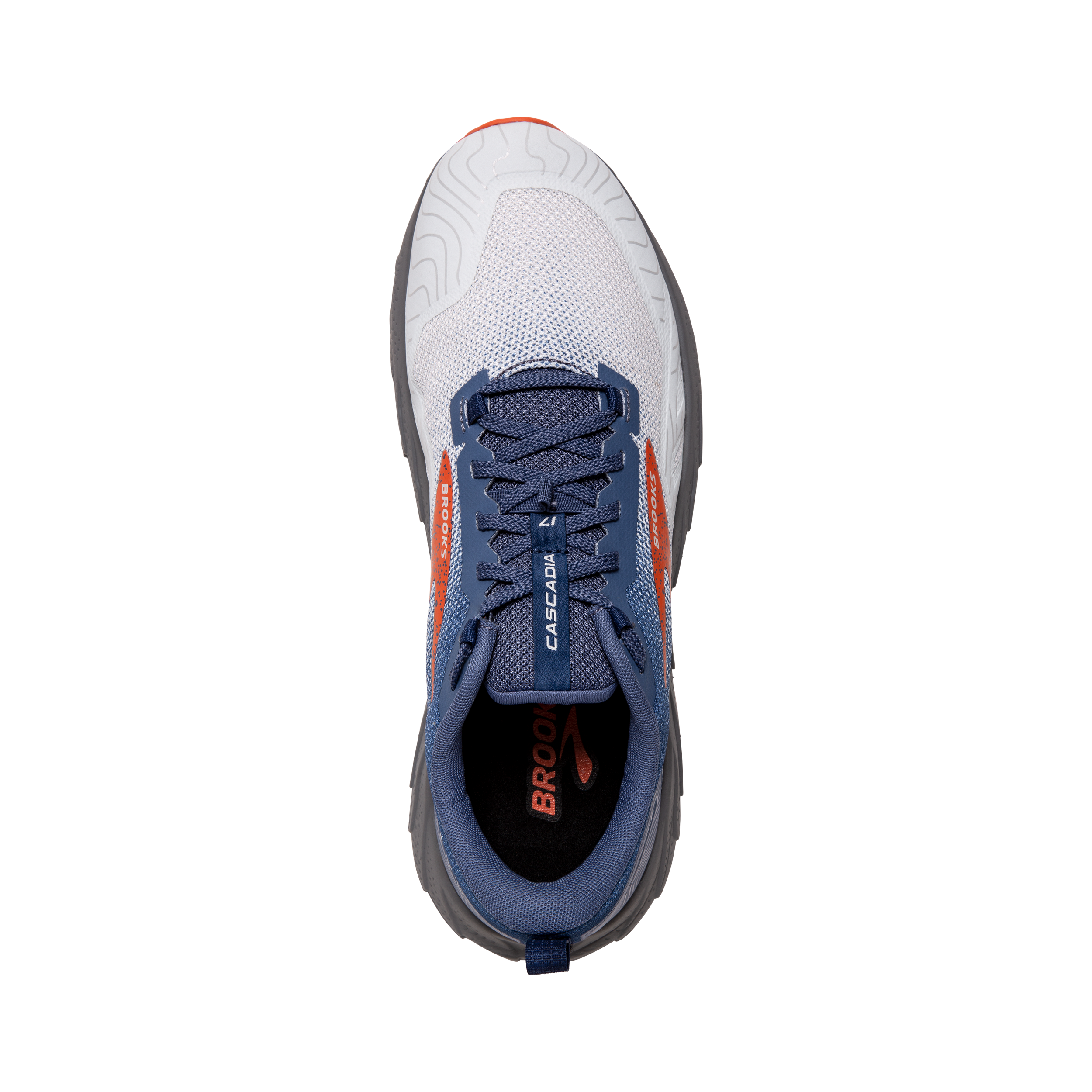 Brooks Cascadia 17 (2E Width) - Blue/Navy/Firecracker (Mens)