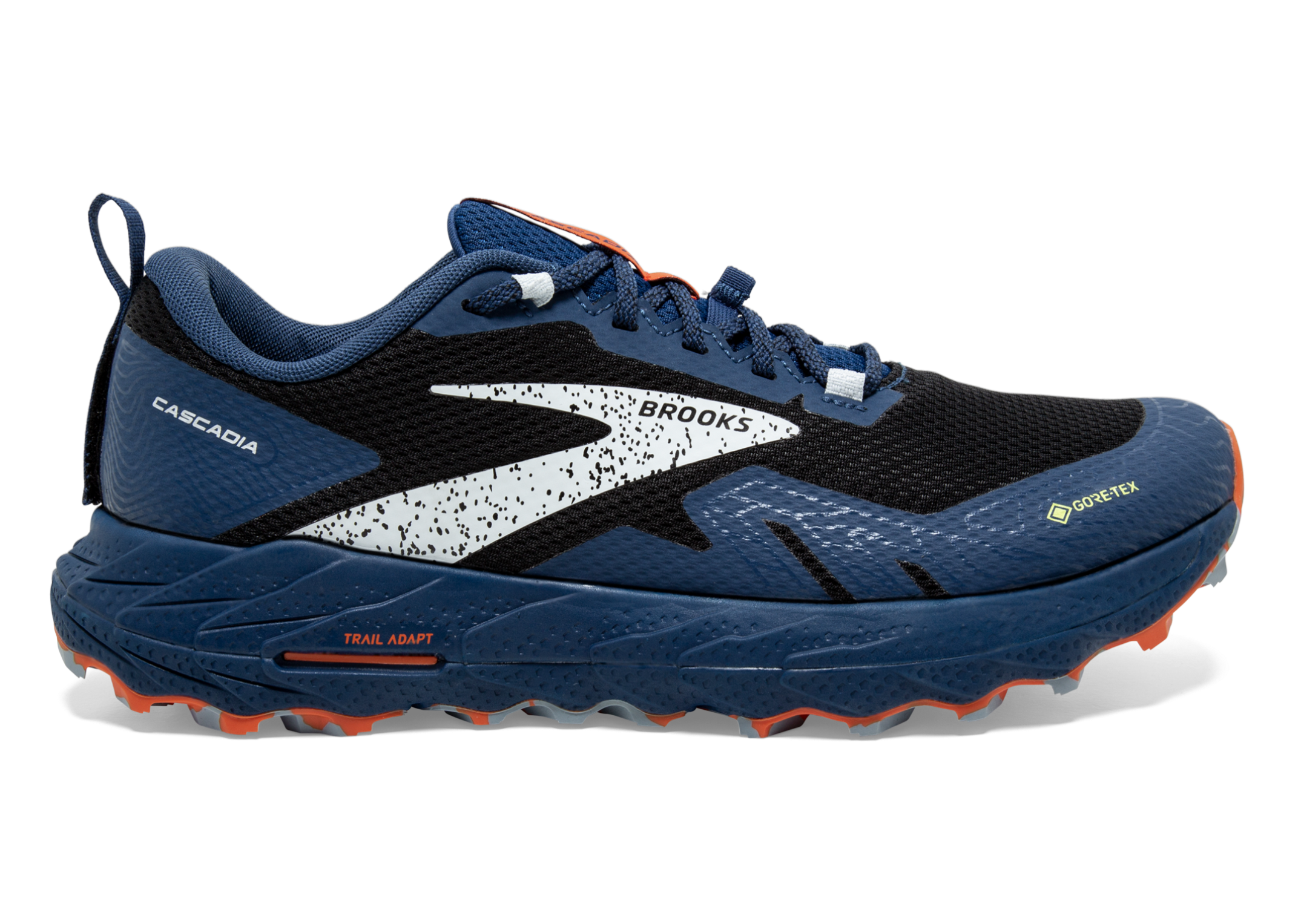 Brooks Cascadia 17 GTX (D Width) - Black/ Black/ Firecracker (Mens)