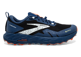 Brooks Cascadia 17 GTX (D Width) - Black/ Black/ Firecracker (Mens)