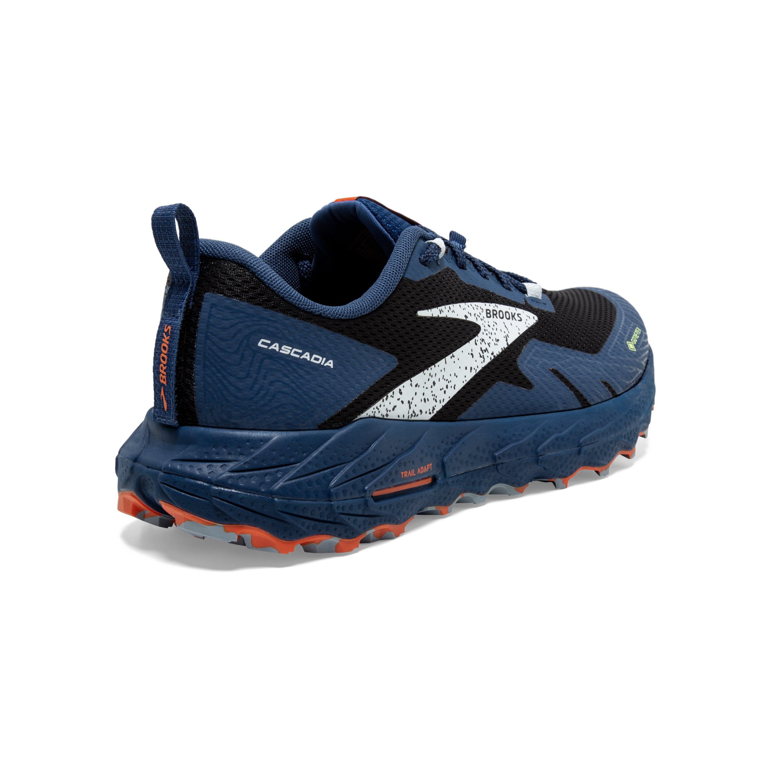 Brooks Cascadia 17 GTX (D Width) - Black/ Black/ Firecracker (Mens)