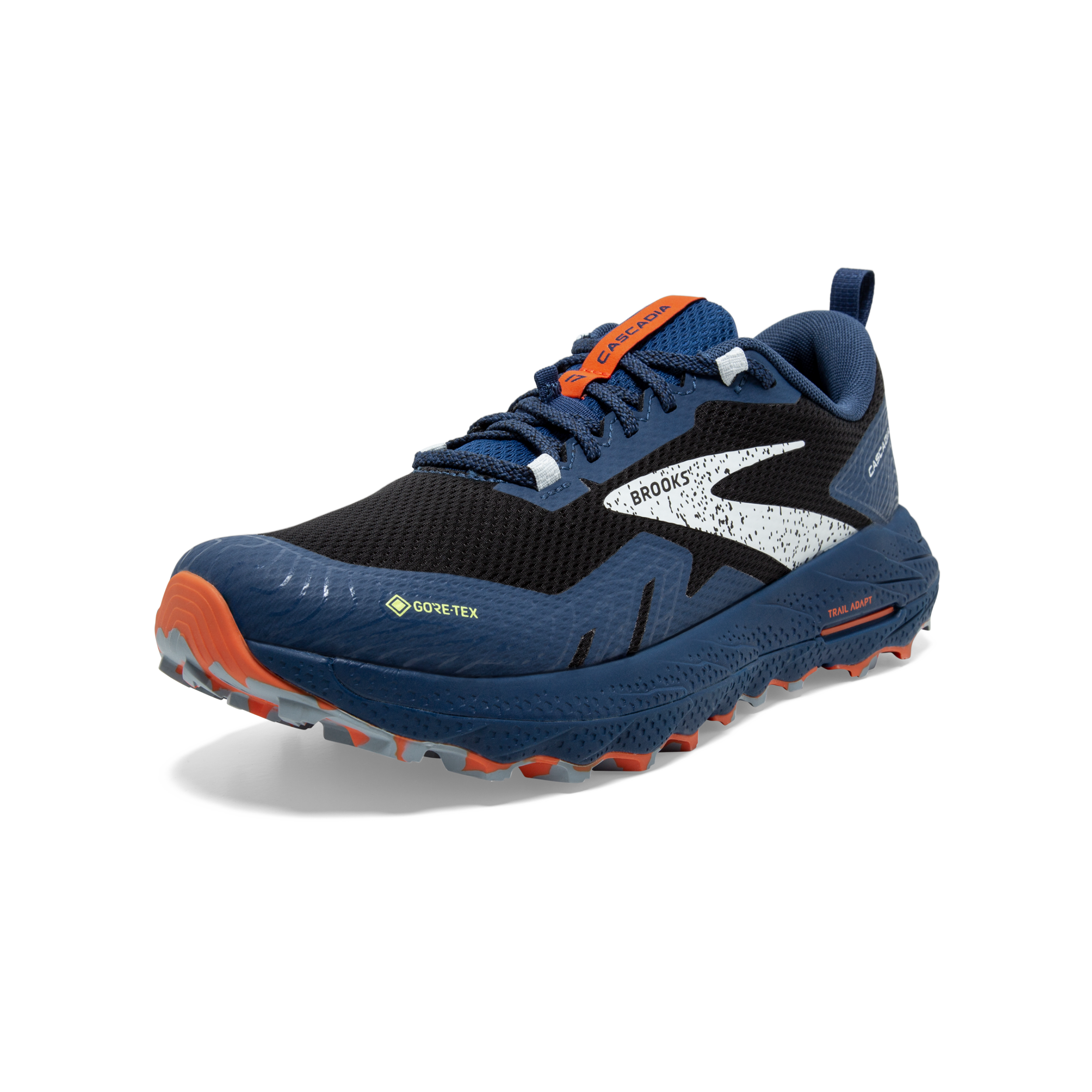 Brooks Cascadia 17 GTX (D Width) - Black/ Black/ Firecracker (Mens)