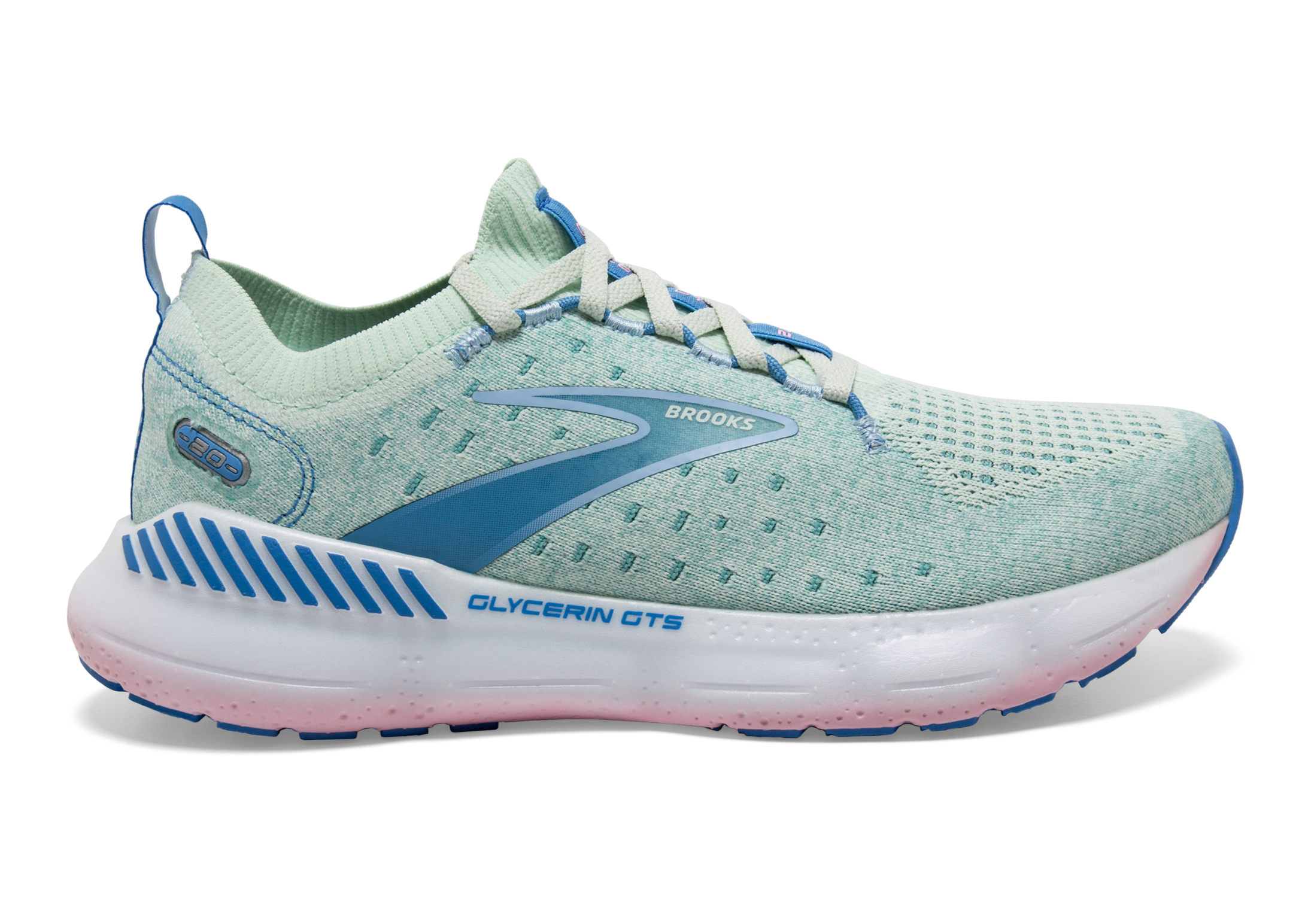 Brooks Glycerin StealthFit GTS 20 (B Width) - Blue Glass/Marina (Womens)