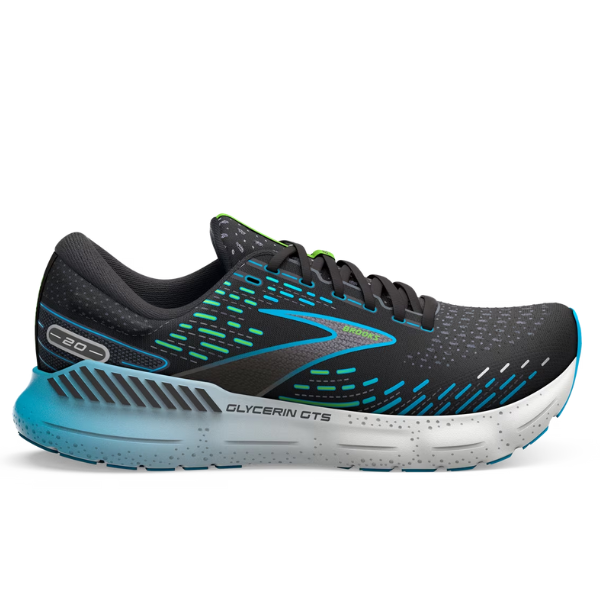 Brooks Men's Glycerin GTS 20 Black/Hawaiian Ocean/Green