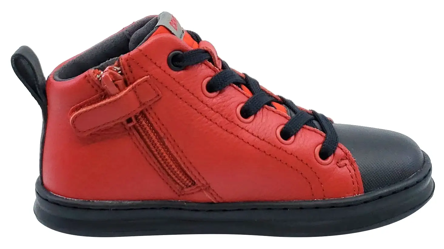 Camper Runner Four Trueno Leather Hightop Laces Red Junior for Boy's