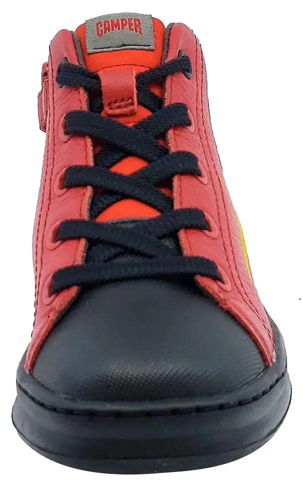 Camper Runner Four Trueno Leather Hightop Laces Red Junior for Boy's