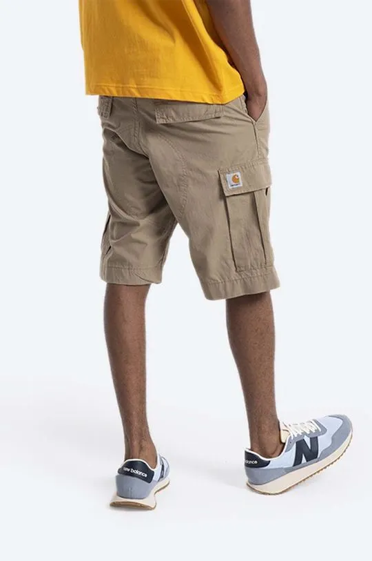 Carhartt WIP cotton shorts Regular Cargo brown color