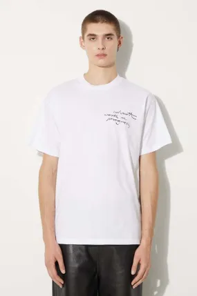 Carhartt WIP cotton t-shirt S/S WIP Pencil men’s white color with a print I033960.00AXX