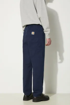 Carhartt WIP cotton trousers Flint Pant navy blue color I029919.29LGD