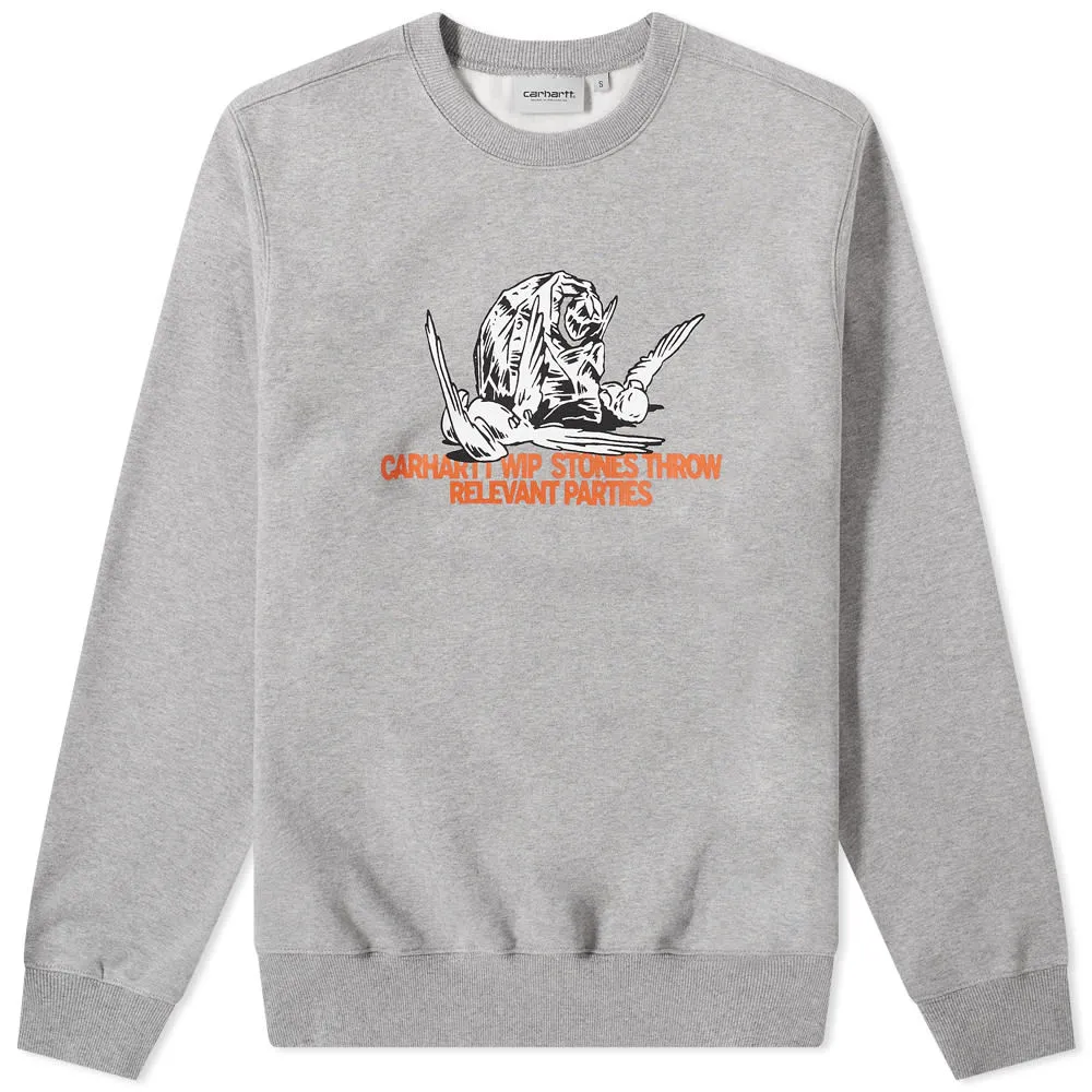 Carhartt WIP x Relevant Parties Stones Throw Crew SweatGrey Heather