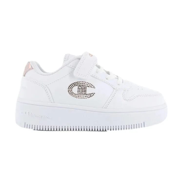 Champion S32830 PLATFORM GLITTER Sneakers Bambino Bianco