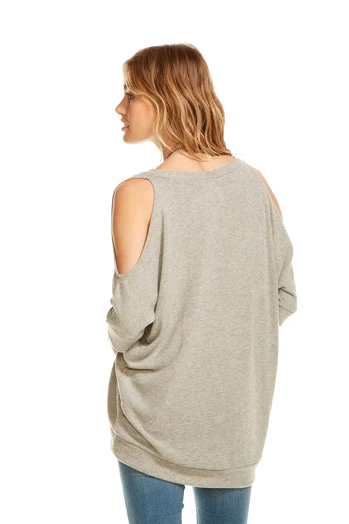 Chaser Love Knit Cold Shoulder Dolman Top