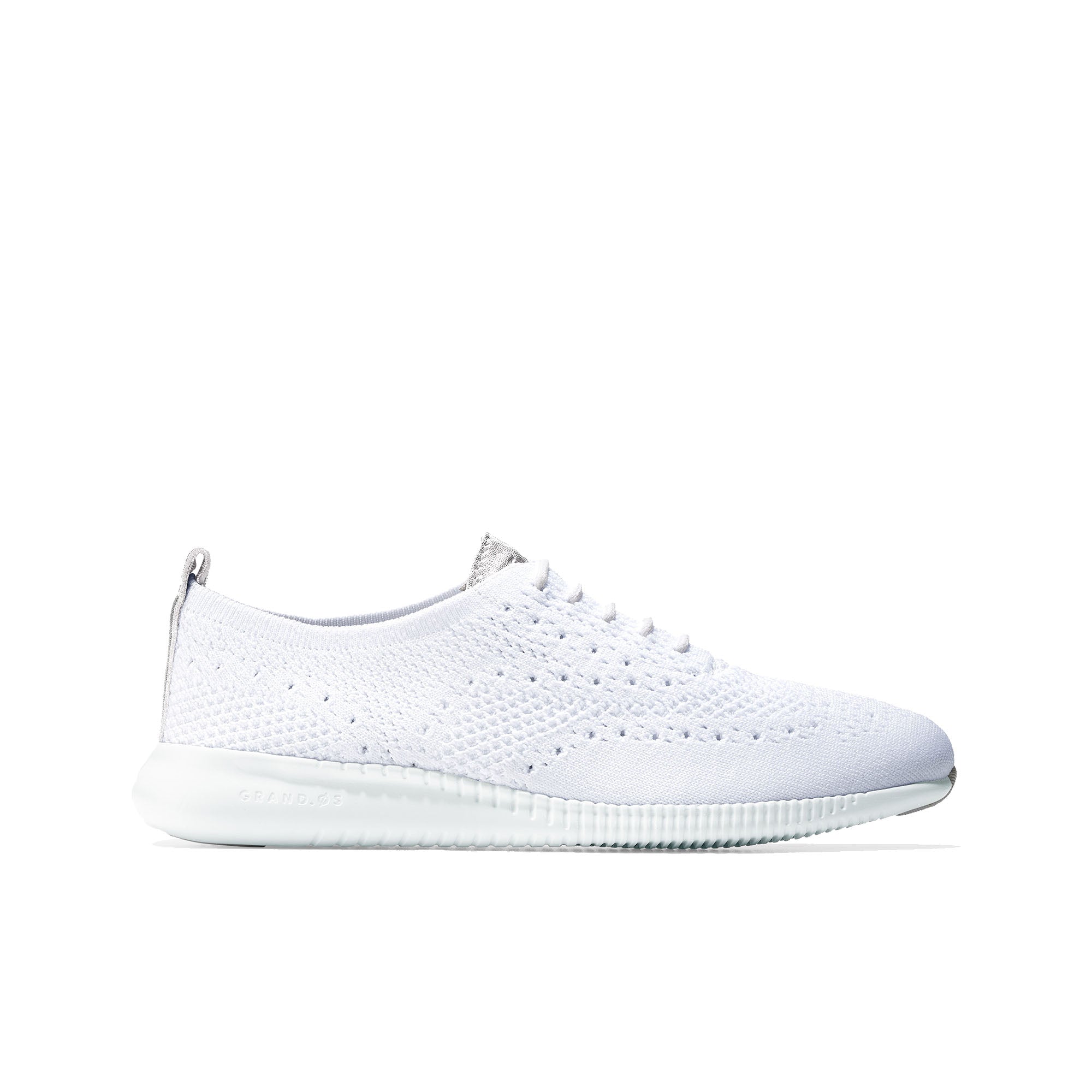      Cole Haan ZERGRAND Stitchlite OX White Knit Argento