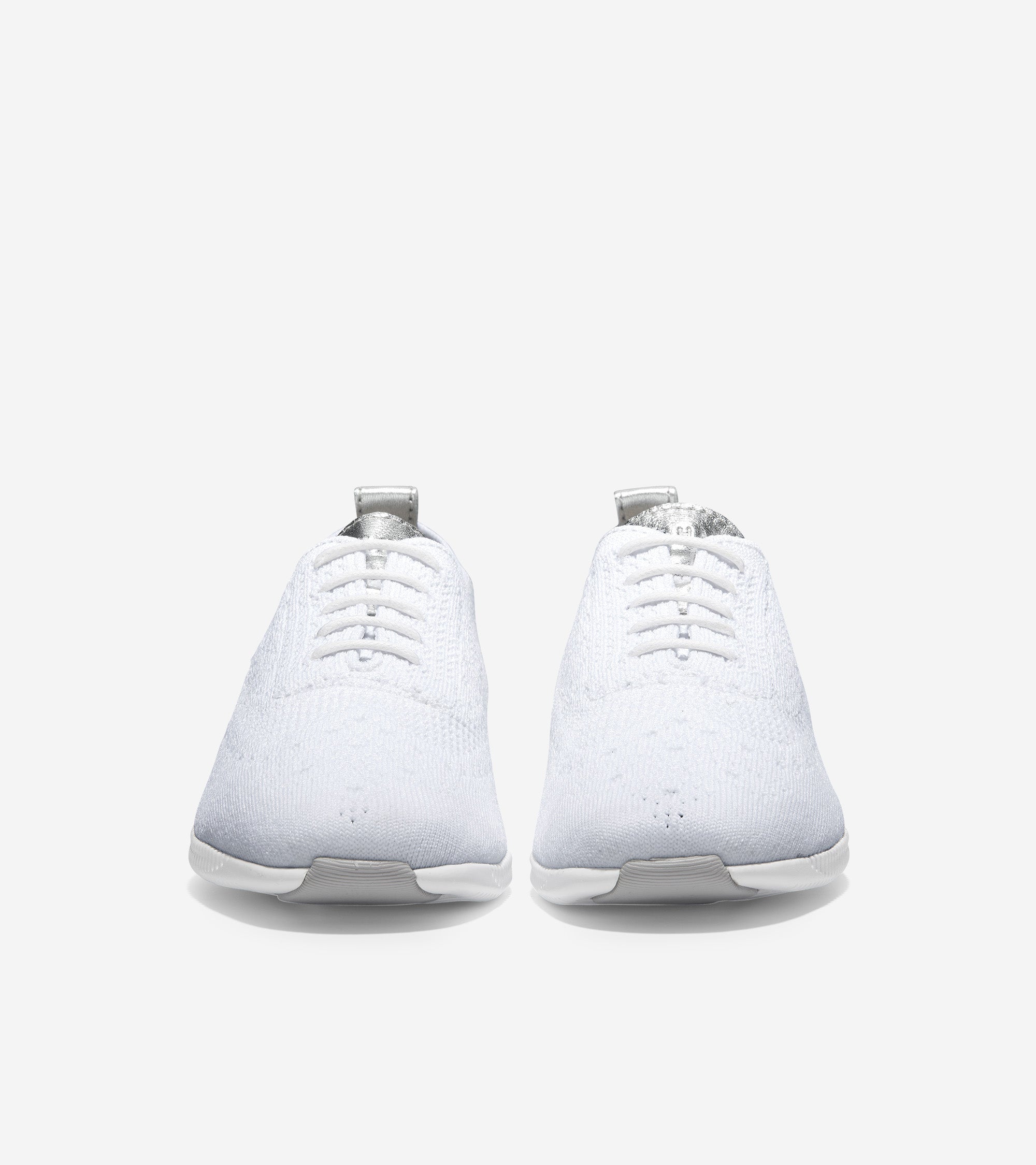      Cole Haan ZERGRAND Stitchlite OX White Knit Argento