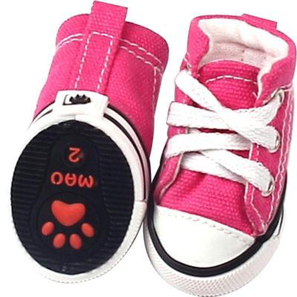 Converse Dog Shoes - Pink Denim