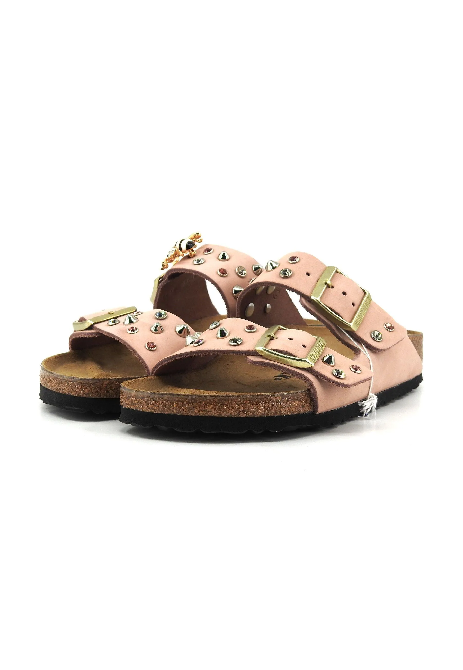 CUSTOM / BIRKENSTOCK Ciabatta Fibbie Borchie Spilla Soft Pink 1026684