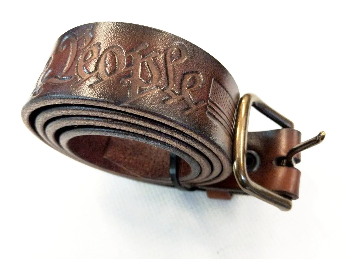 Custom Leather Belt - We The People