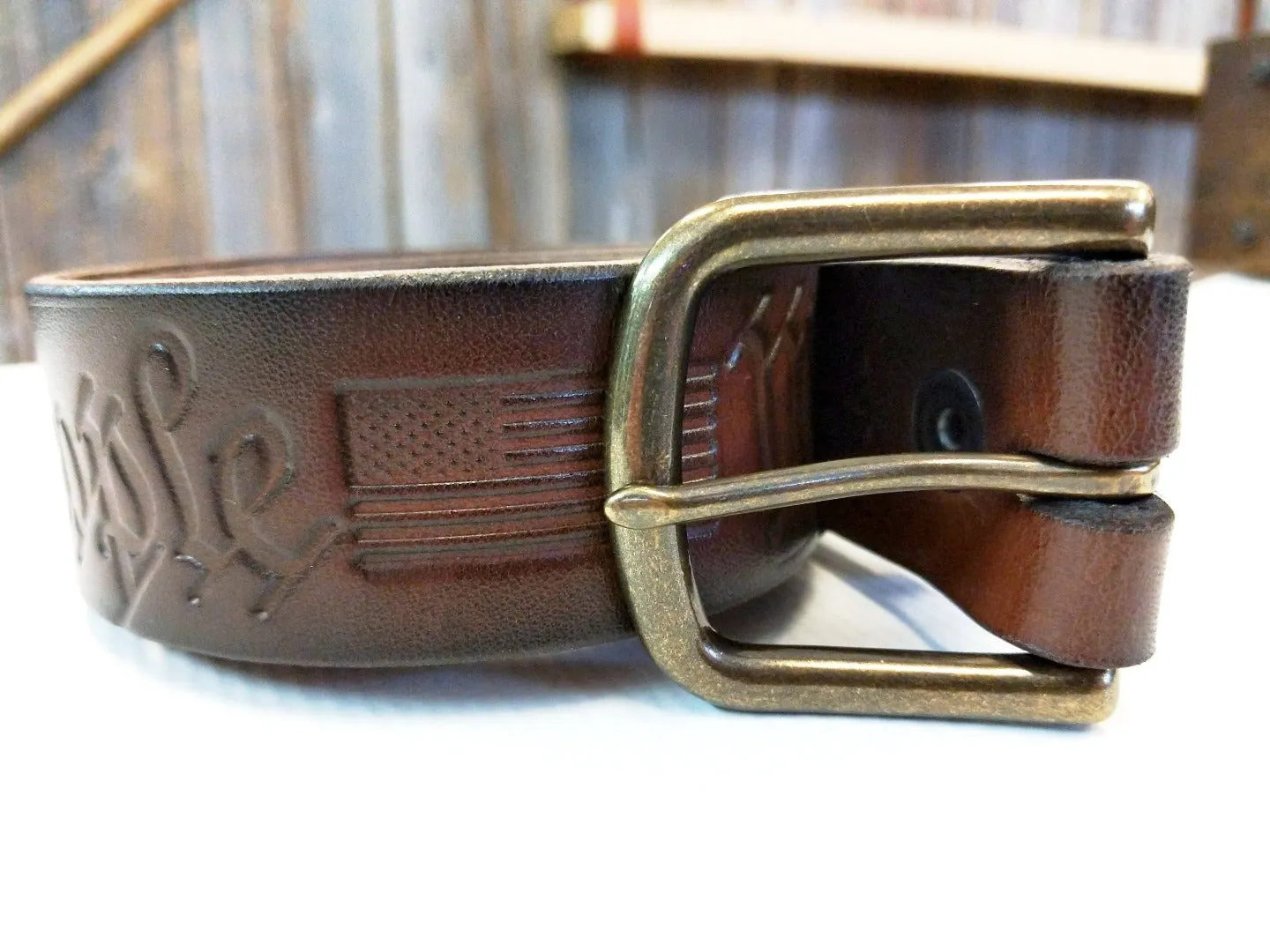 Custom Leather Belt - We The People