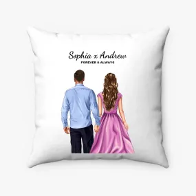 Custom Pillow With Elegant Couple Painting