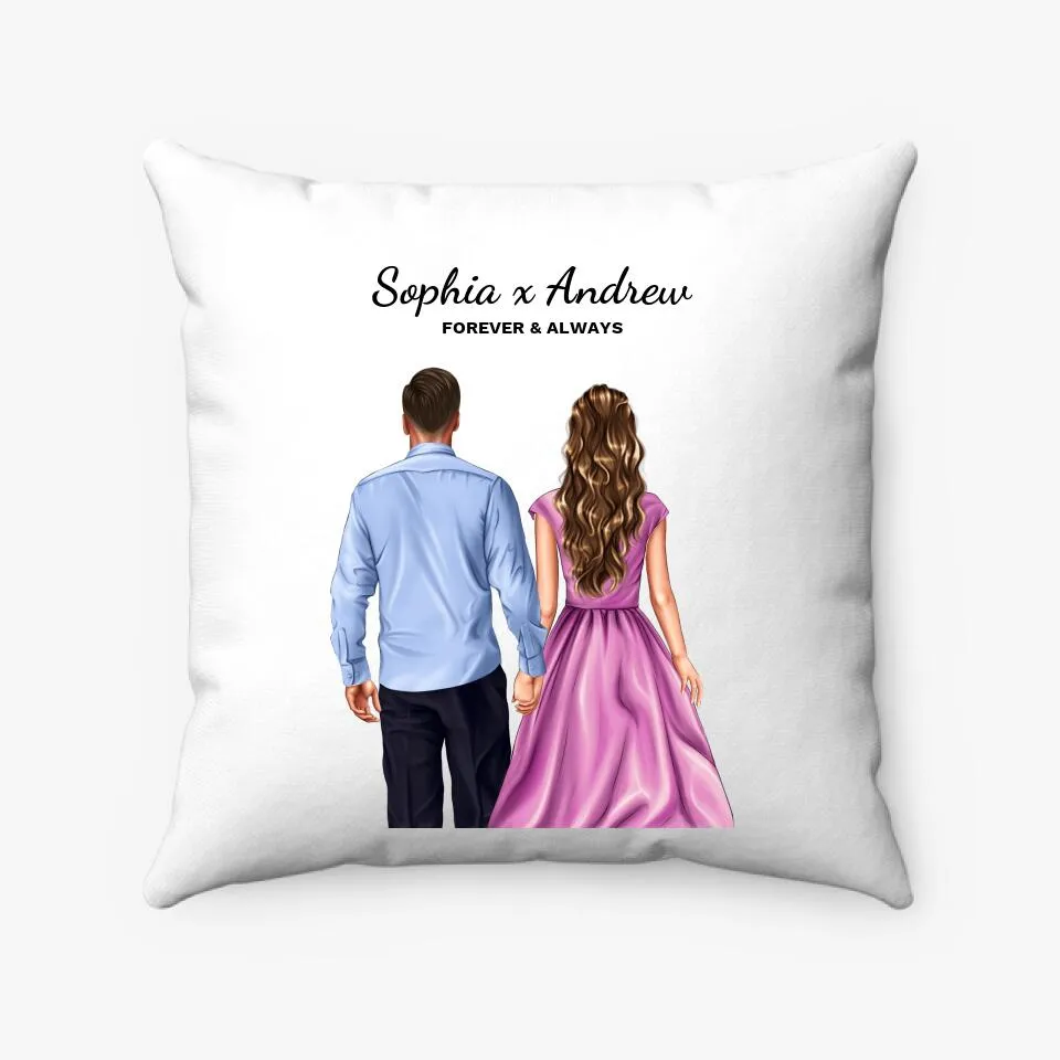 Custom Pillow With Elegant Couple Painting