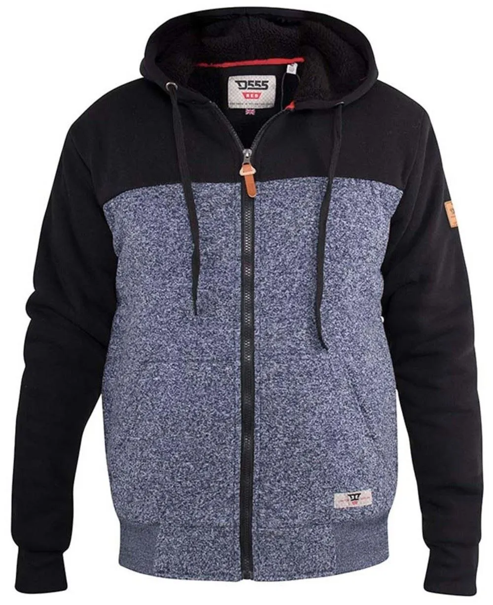 D555 Allen Lined Hoody - Denim Marl