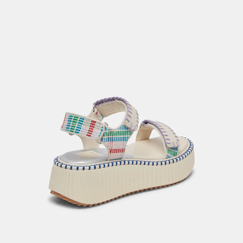 DEBRA SANDALS IVORY MULTI NUBUCK– Dolce Vita 6940005433410