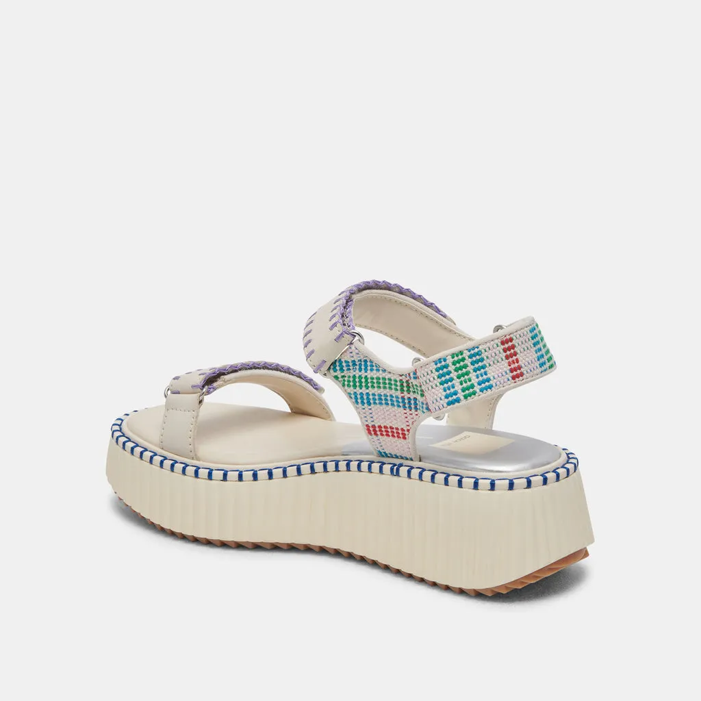 DEBRA SANDALS IVORY MULTI NUBUCK– Dolce Vita 6940005433410