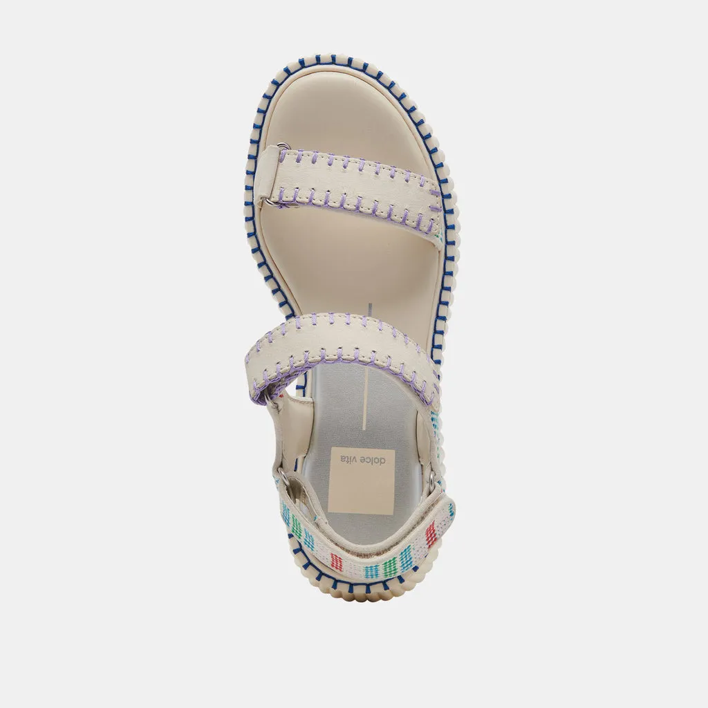 DEBRA SANDALS IVORY MULTI NUBUCK– Dolce Vita 6940005433410