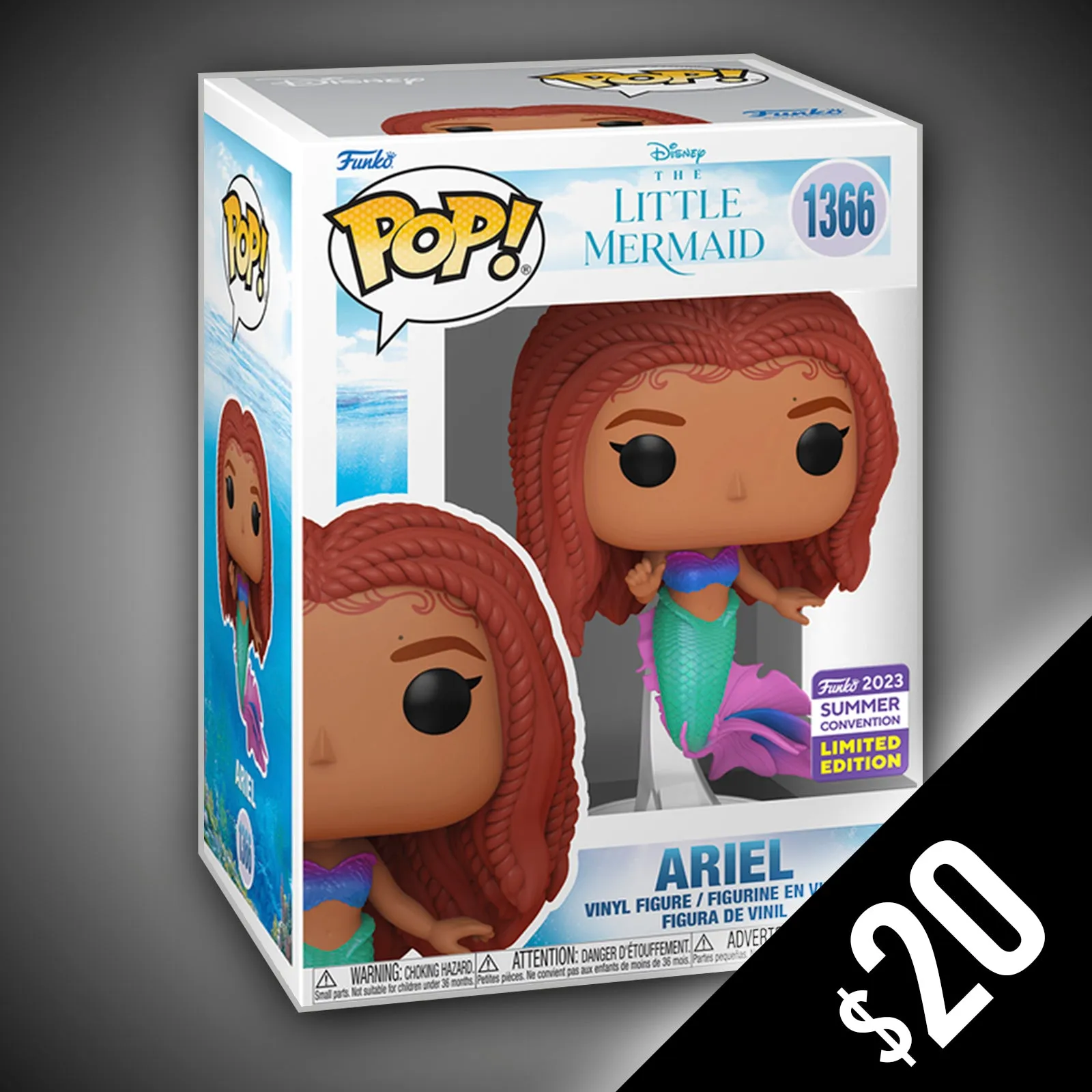 Funko Pop! Disney - The Little Mermaid: Ariel #1366 (Summer Convention 2023 Shared Sticker)