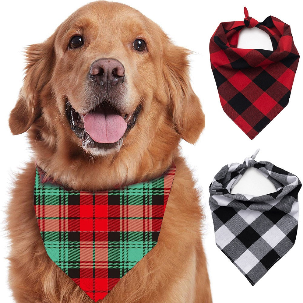 Haute Edition Women's Dog Mom Buffalo Plaid Sweatshirt with Dog Bandana 2-Piece Gift Set