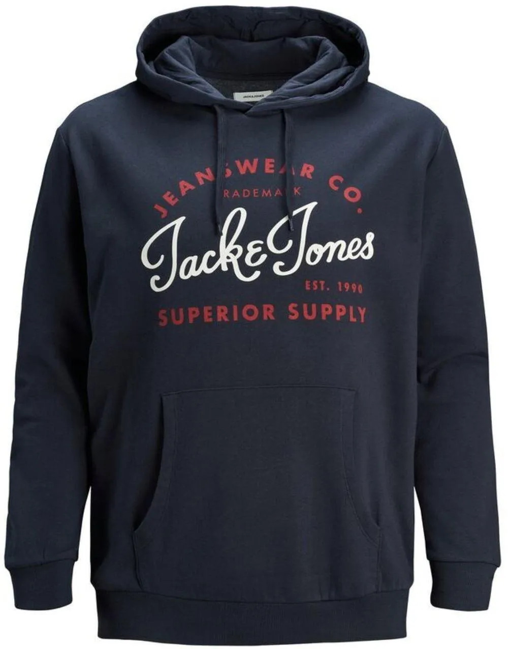 Jack & Jones Essentials Range Logo Overhead Hoody - Navy