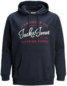 Jack & Jones Essentials Range Logo Overhead Hoody - Navy